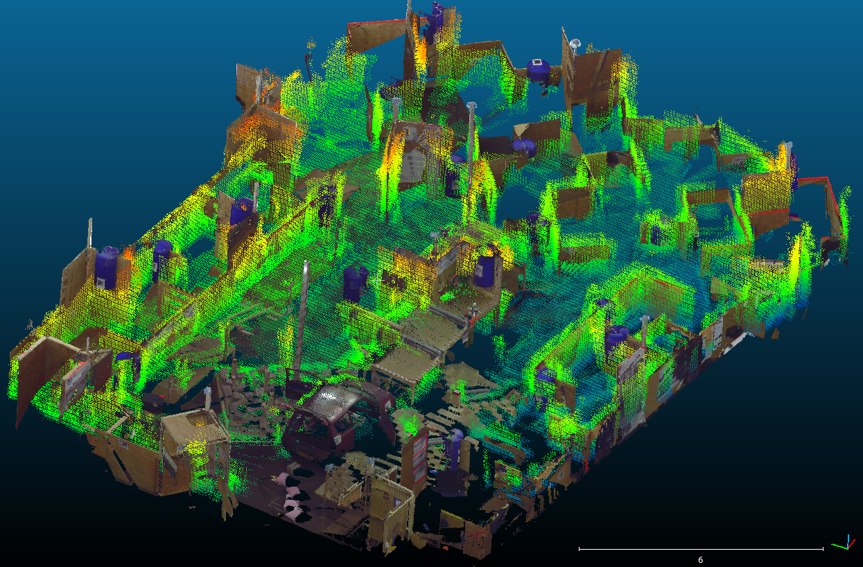 Best in Class mission from team Hector Darmstadt overlaid over the ground truth map.
